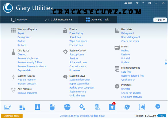Glary Utilities Crack 5.195.0.226 With Serial Key 2022 Free Download