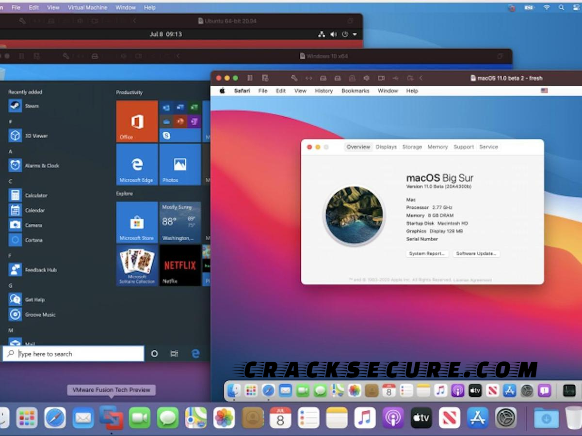 VMware Fusion Pro Crack 12.2.4 With License Key 2022 Free Download