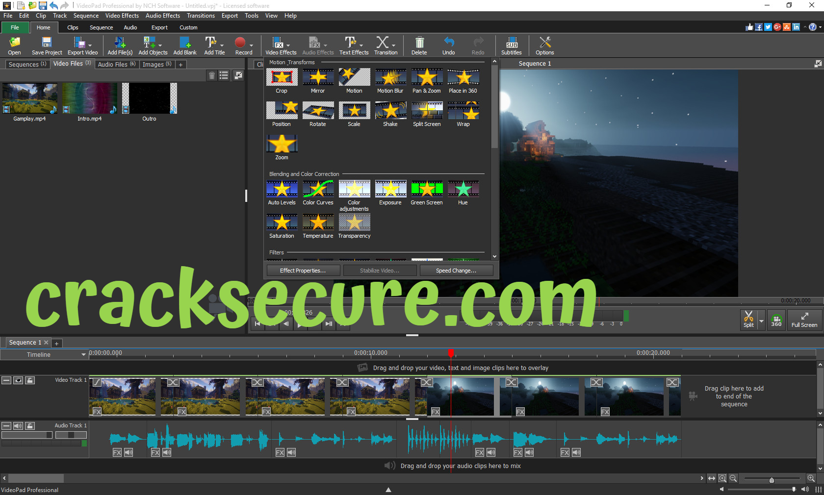 VideoPad Video Editor Crack 12.07 License Key 2022 Download